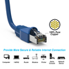 Bestlink Netware CAT6A Shielded (SSTP) Ethernet Network Booted Cable- 35ft- Blue 100862BL